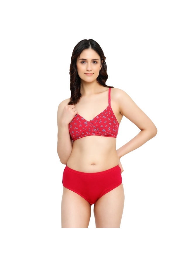 راجني حمالة صدر للنساء والفتيات المراهقات، مصنوعة من قماش مودال ليكرا فائق النعومة، قابلة للتمدد، تسمح بمرور الهواء، بدون خياطة، مبطنة، بدون أسلاك، بأشرطة قابلة للإزالة، بنقشة زهور، عبوة من قطعتين - Image 4